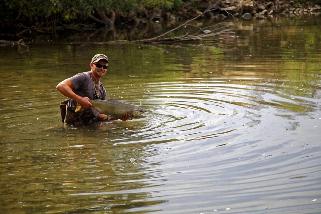 Fisherman with Salmon