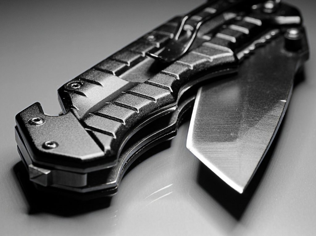 Folding Survival Knife (closeup)