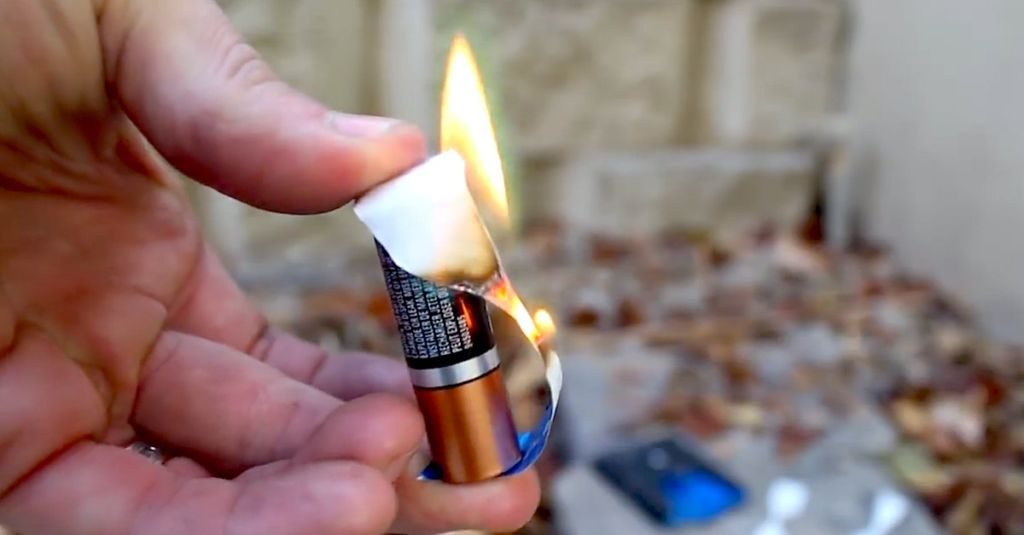 How to Start a Fire with a Battery