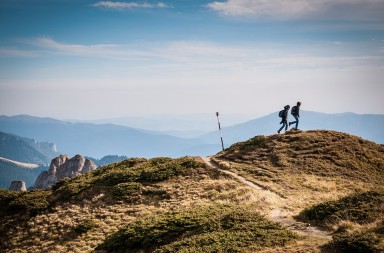 Two People Hiking